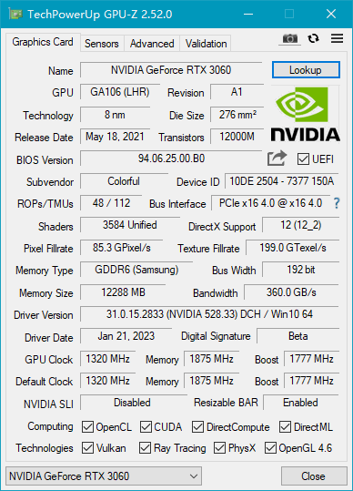 GPU-Z信息